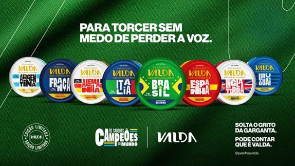 Valda celebra paixão pelo futebol com linha de pastilhas colecionáveis