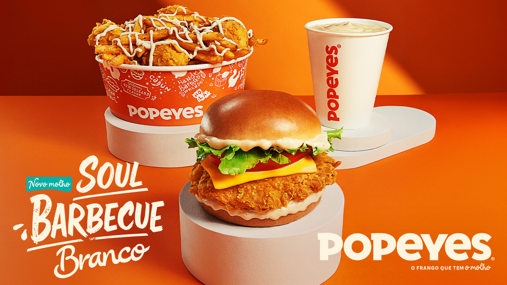 Popeyes lança linha Soul Barbecue Branco para inovar no mercado brasileiro
